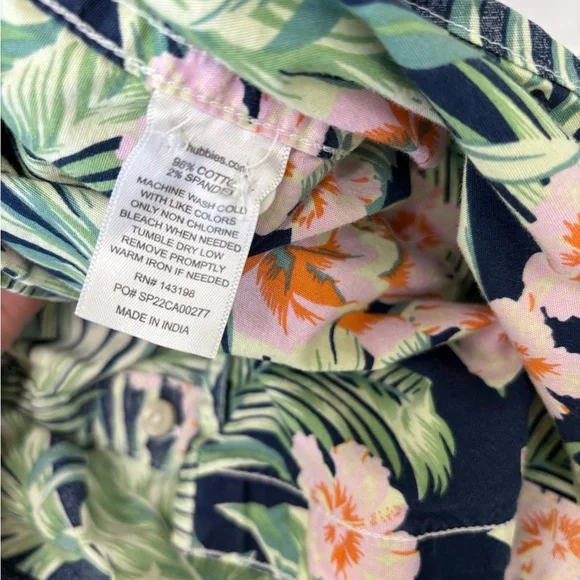 Chubbies Hawaiian Print Button Up Shirt Mens Large Short Sleeve Tropical - Picture 9 of 9